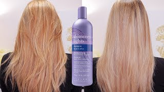 PURPLE SHAMPOO Clairol Shimmering Lights Before amp After [upl. by Holleran]