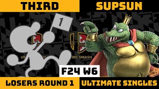 Retriever Rumble 60 Losers Round 1  Third PacMan GampW vs Supsun King K Rool Smash Ultimate [upl. by Meean]