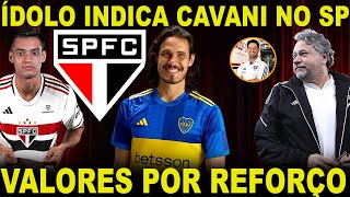 VIU ESSA O SPFC VAI VIRAR UMA MÁQUINA VALORES POR REFORÇO CASARES ABRE O JOGO CAVANI PRA 2024 [upl. by Rumery]