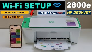 HP DeskJet 2800e WiFi Setup [upl. by Dranyar]