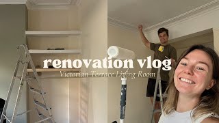 Cosy living room renovation  UK Victorian Terrace House  Episode One [upl. by Adyeren]