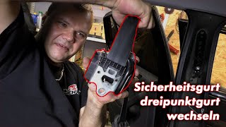 Sicherheitsgurt Dreipunktgurt mit Gurtstraffer wechseln VW Golf5 [upl. by Dranik839]