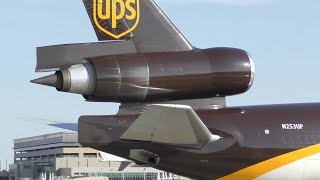 UPS MD11 Landing  EXTREMELY Loud Taxi [upl. by Moraj565]