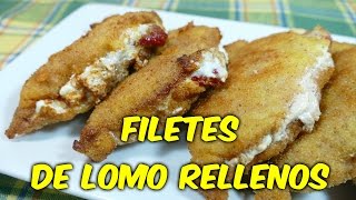 Filetes de Lomo Rellenos  RECETA CASERA FÁCIL  Ricos y Baratos [upl. by Gosser]