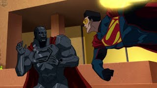 Four Supermans Fight at Lexcorp  Reign of the Supermen [upl. by Massie]