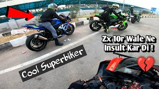 Zx 10r Wale Ne Insult Kar Di 💔  Cool Superbikers Of India 😍 Sunday Ride Gsxr 1000 Vs Zx10r [upl. by Christoffer]