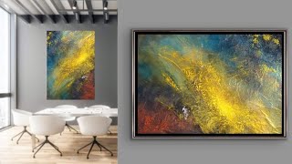 Create a STUNNING Textured Painting with Aluminum Foil  Abstract Acrylic Painting 442 [upl. by Jenkins]