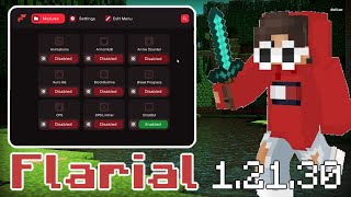 OP MINECRAFT Bedrock Edition PVP Client  Flarial 12130 Download [upl. by Meedan888]