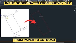 How to Plot Coordinates Manually in AutoCAD  HOW TO PLOT SURVEY PLAN IN AUTOCAD [upl. by Fasta795]