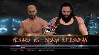 WWE 2K17 PS3  Cesaro VS Braun Strowman [upl. by Aieki]