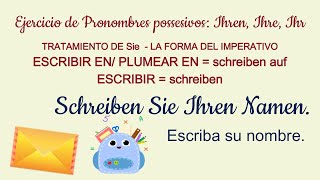 ¿Cómo escribir la dirección en Alemania Por favor escriba usted su nombre   en alemán [upl. by Harts]