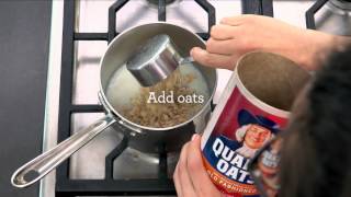 How to Make Stovetop Oatmeal  Quaker [upl. by Tartan]