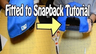 DIY How to turn a Fitted into a Snapback  Customize Yo Hat 7 [upl. by Napier]