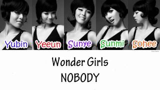 Wonder Girls  NOBODY Lyrics HANROMENG [upl. by Julissa]