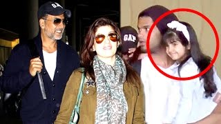 Akshay Kumar With CUTE Daughter Nitara Spotted At Mumbai Airport [upl. by Hagerman127]