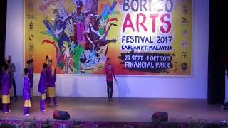 Borneo Art Festival 2017 Battle Smk Medamit VS Nyala Dance Theatre [upl. by Anamor]