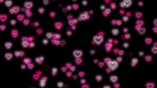 Flying Heart💖Pink Heart Background  Neon Light Love Heart Background Video Loop 3 Hours [upl. by Ahseer]