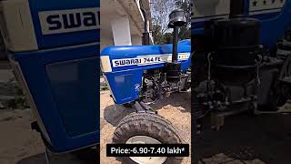 Swaraj 744 fe 4 star side shift gear box on road price swaraj shorts [upl. by Rosella]