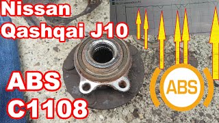 Qashqai J10 ABS light on Erro C1108 Fault finding and repair [upl. by Nimzaj]