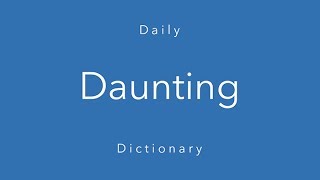 Daunting Daily Dictionary [upl. by Wivina388]