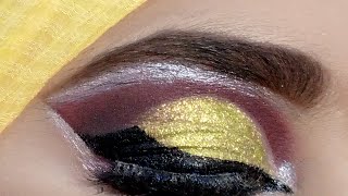 New viral 2024 crystal golden cut crease eye makeup eyes makeup taturial  makeup tips [upl. by Eberto]