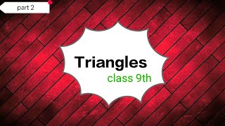 Triangles class 9th  part 2  mathematics kseeb  explanation in hindi education guru [upl. by Perkoff]