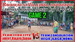 Game2Bakbakan sa Campinsa Manipis Talisay CityTeam Cebu City Vs Team Consolaviom [upl. by Schonfeld]