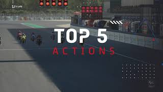 TOP 5️⃣ ACTIONS  Global Series Round 2️⃣  2024 MotoGPeSport Championship [upl. by Nnazus]