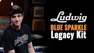 Ludwig Blue Sparkle Legacy Drum Kit with Paiste Cymbals  Chicago Drum Exchange Demo [upl. by Novert]