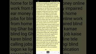 futwork exclusive work from home tele calling job earning app for blind earn 15000 to 20000per month [upl. by Seek]