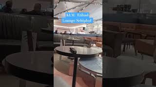 KLM Etihad Lounge Schiphol 2024 businessloungeSchipholAirport k etihadairways [upl. by Heall]