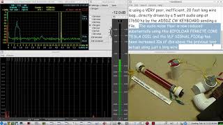 VLF RECEIVE ANTENNA  BIPOLAR TESLA COIL with massive Ferrite Core  resonated to 1765 Khzpt2 [upl. by Ricky]