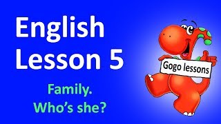 English Lesson 5  Family Vocabulary Family Song  LEARN ENGLISH WITH CARTOONS [upl. by Slaughter]