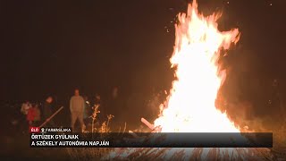 Őrtüzek gyúlnak a Székely Autonómia Napján [upl. by Airyk]