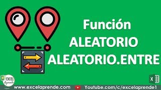 Función ALEATORIO y ALEATORIOENTRE  Excel Aprende [upl. by Eibo89]