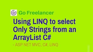 Using LINQ to select Only Strings from an ArrayList c [upl. by Meador563]