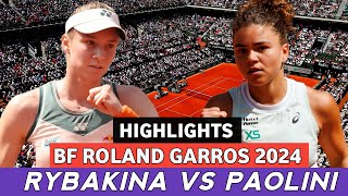 Elena Rybakina Epic Battle vs Jasmine Paolini Solid Play Highlights  Before Roland Garros 2024 [upl. by Massab]