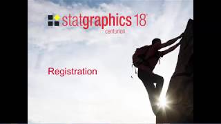 Statgraphics 18 Registration [upl. by Auqinal145]