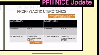 Update on the PPH management nice intrapartum care [upl. by Keir]