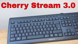 CHERRY Stream 30 Wired USB PC Keyboard Black unboxing and review [upl. by Nanreh]