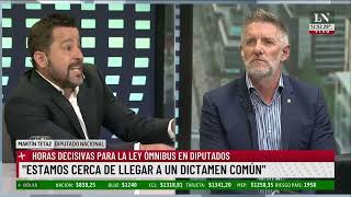 Martin Tetaz quotEstamos cerca de llegar a un dictamen comúnquot horas claves para la ley ómnibus [upl. by Willin641]