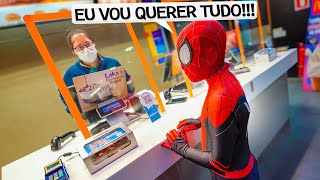 MEU IRMAO FOI NO MCDONALDS COM A FANTASIA DO HOMEM ARANHA [upl. by Infield]