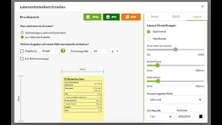 LMIV Nährwerttabelle erstellen [upl. by Inanaup]