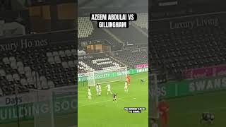 AZEEM ABDULAI SCORES FIRST SENIOR GOAL VS GILLINGHAM CARABAO CUPcarabaocup swanseacity gillingham [upl. by Leviralc]