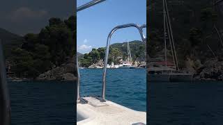 Water taxi in Parga Greece 2024 Gorgeous Ionian Sea  travel pargagreece subscribe [upl. by Auqinet]