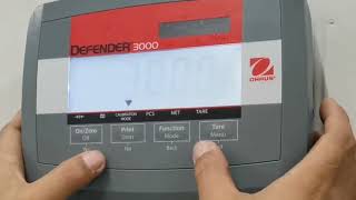 OHAUS DEFENDER 3000 CALIBRATION PROCESS SOFTWERE SETTING [upl. by Nima]