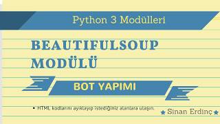 Python ile Sitelerden Veri Kazımak  BeautifulSoup Modülü  Ders 2 [upl. by Tearle]