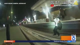 Body cam footage released of police shooting at Long Beach Metro station [upl. by Gaven]