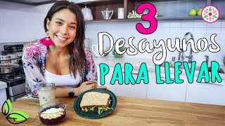 3 DESAYUNOS RÁPIDOS PARA LLEVAR 🙌Yovana [upl. by Urbas]