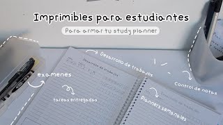 20 Imprimibles para estudiantes ✨  para study planner [upl. by Reibaj]